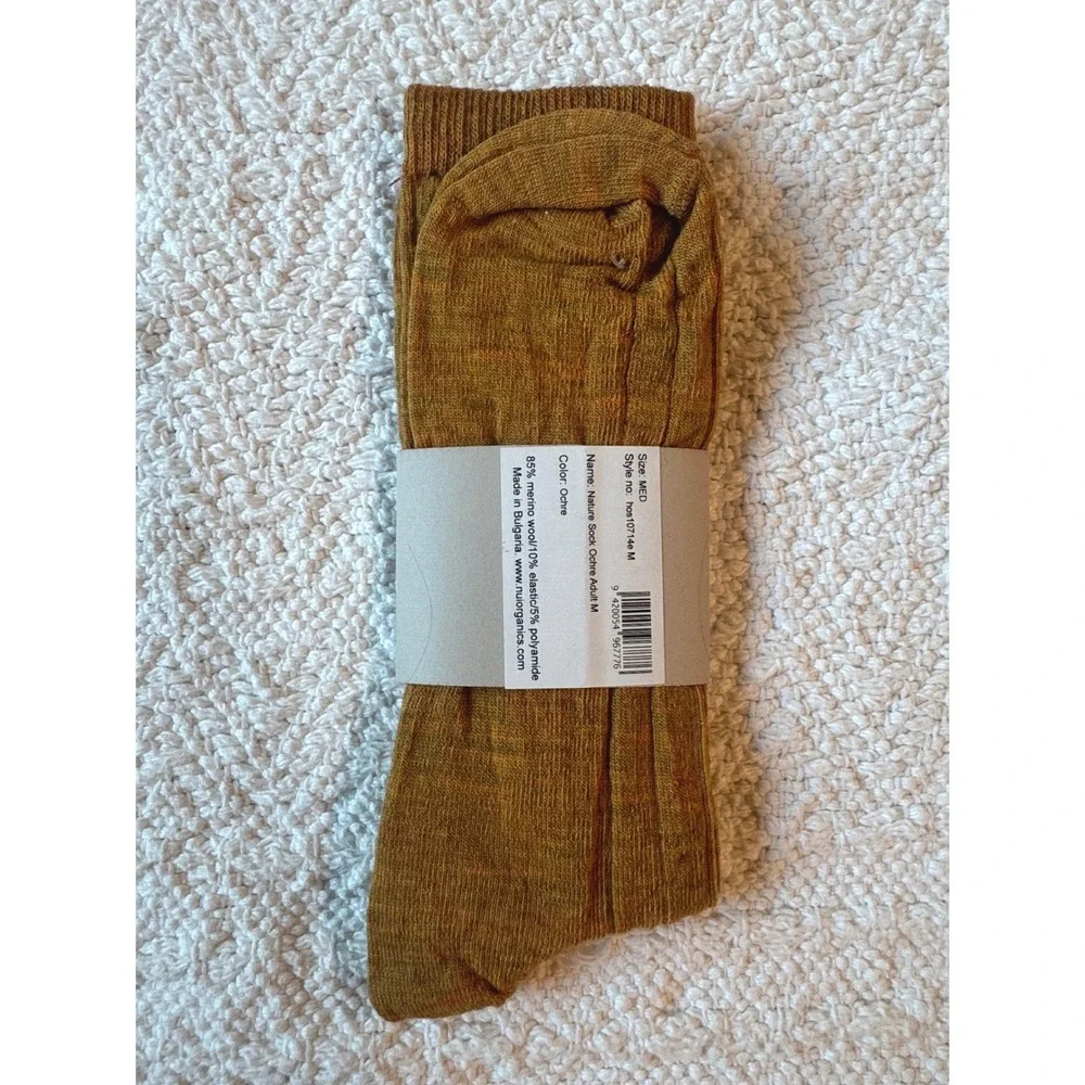 Nui Organics Nature Sock Ochre Adult Medium